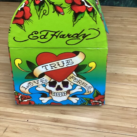 Ed Hardy x Lisa Frank Storage Chest Cardboard "lunchbox" NEW - Picture 8 of 16